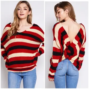 Rust Striped Sweater