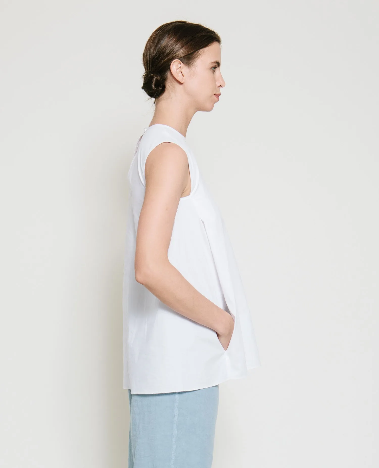 Safil Fold Top in White