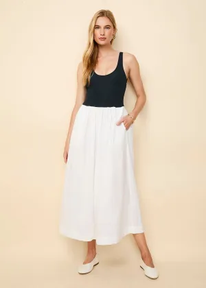 Samantha Dress French Navy & Ecru