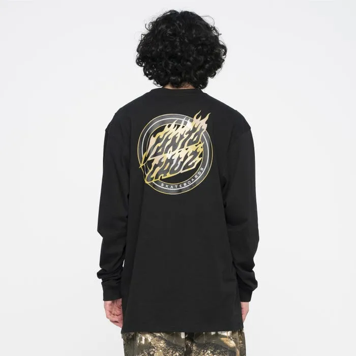 Santa Cruz Holo Flamed Dot Longsleeve T-Shirt