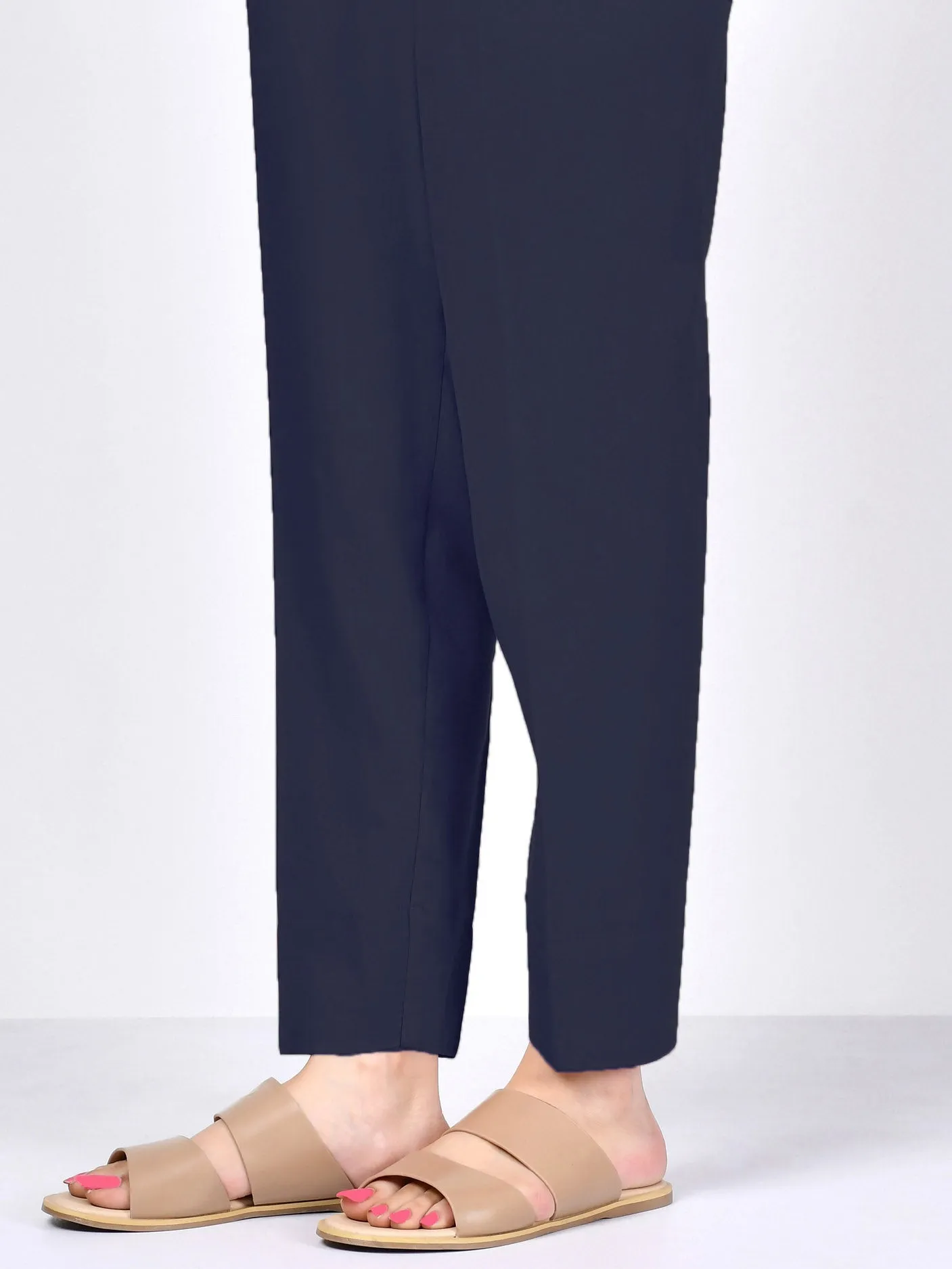 Satin Trouser - Dark Blue