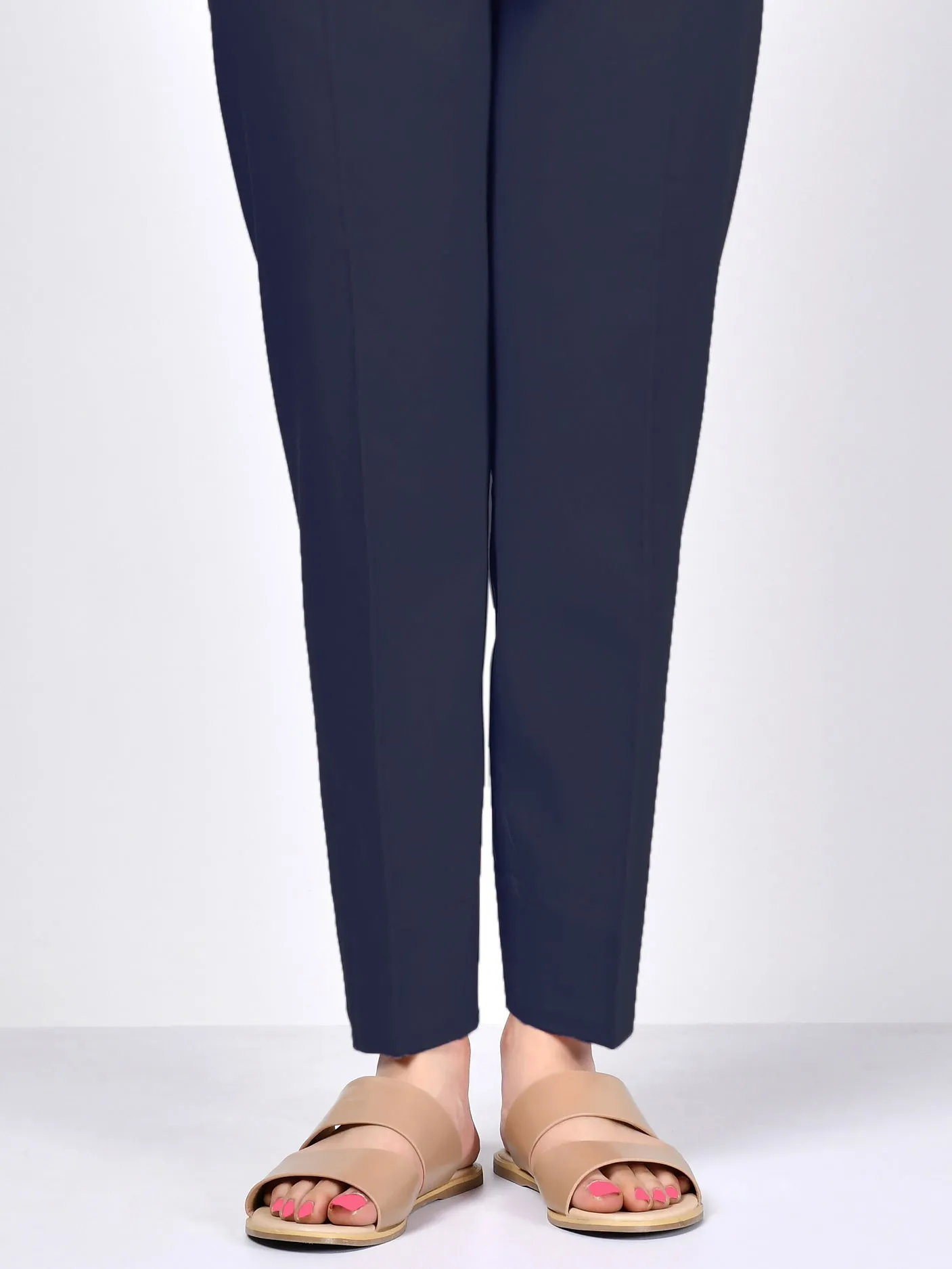 Satin Trouser - Dark Blue