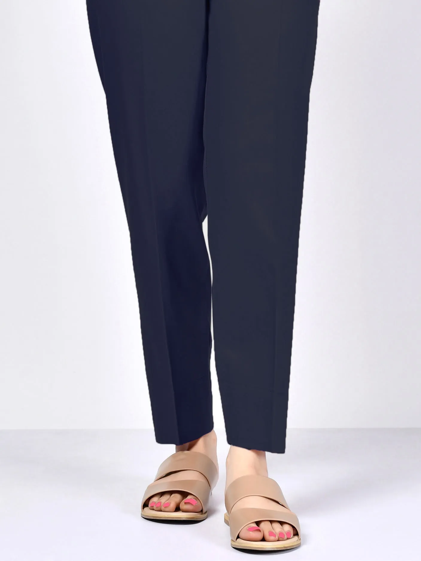 Satin Trouser - Dark Blue