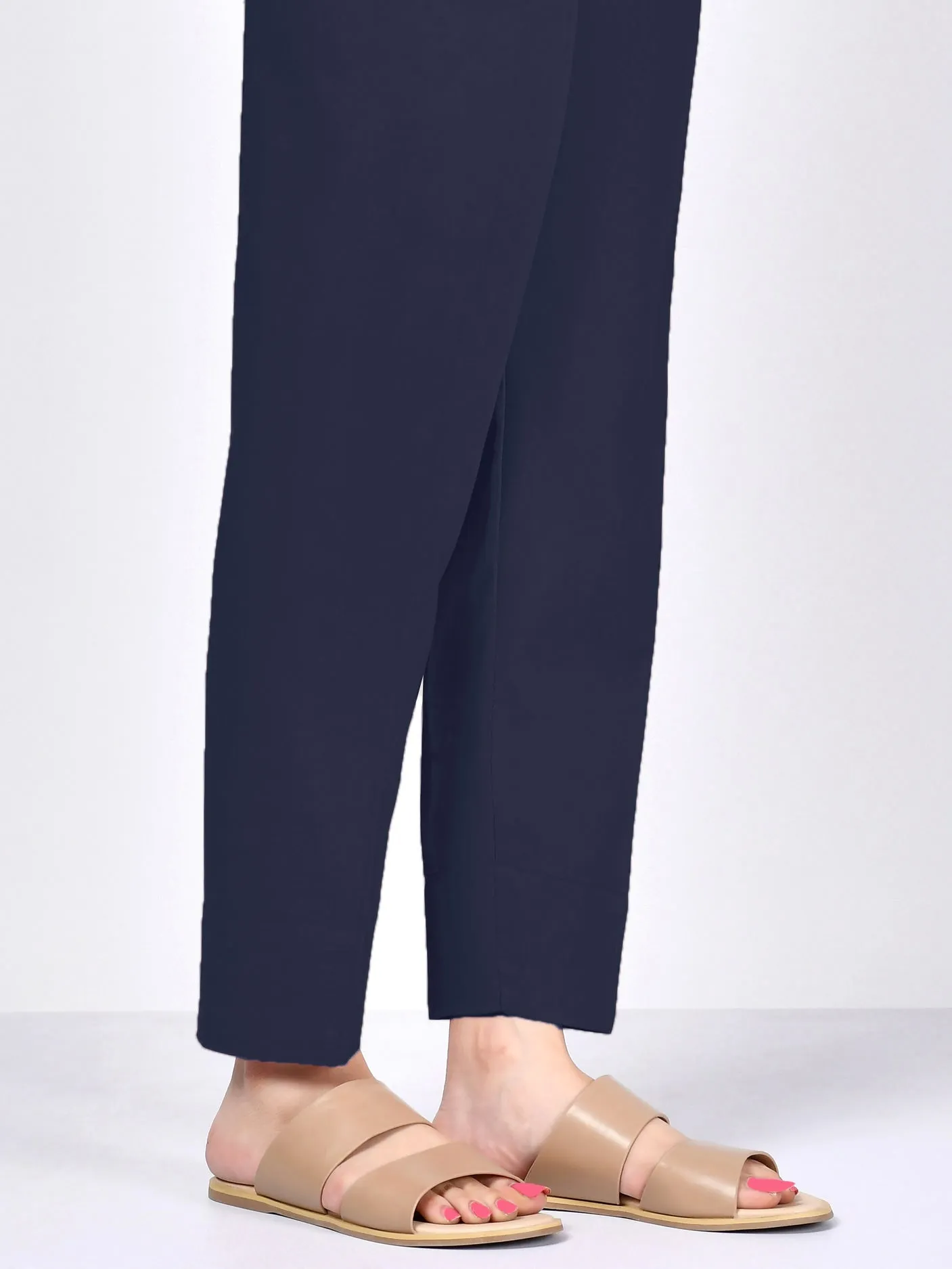 Satin Trouser - Dark Blue