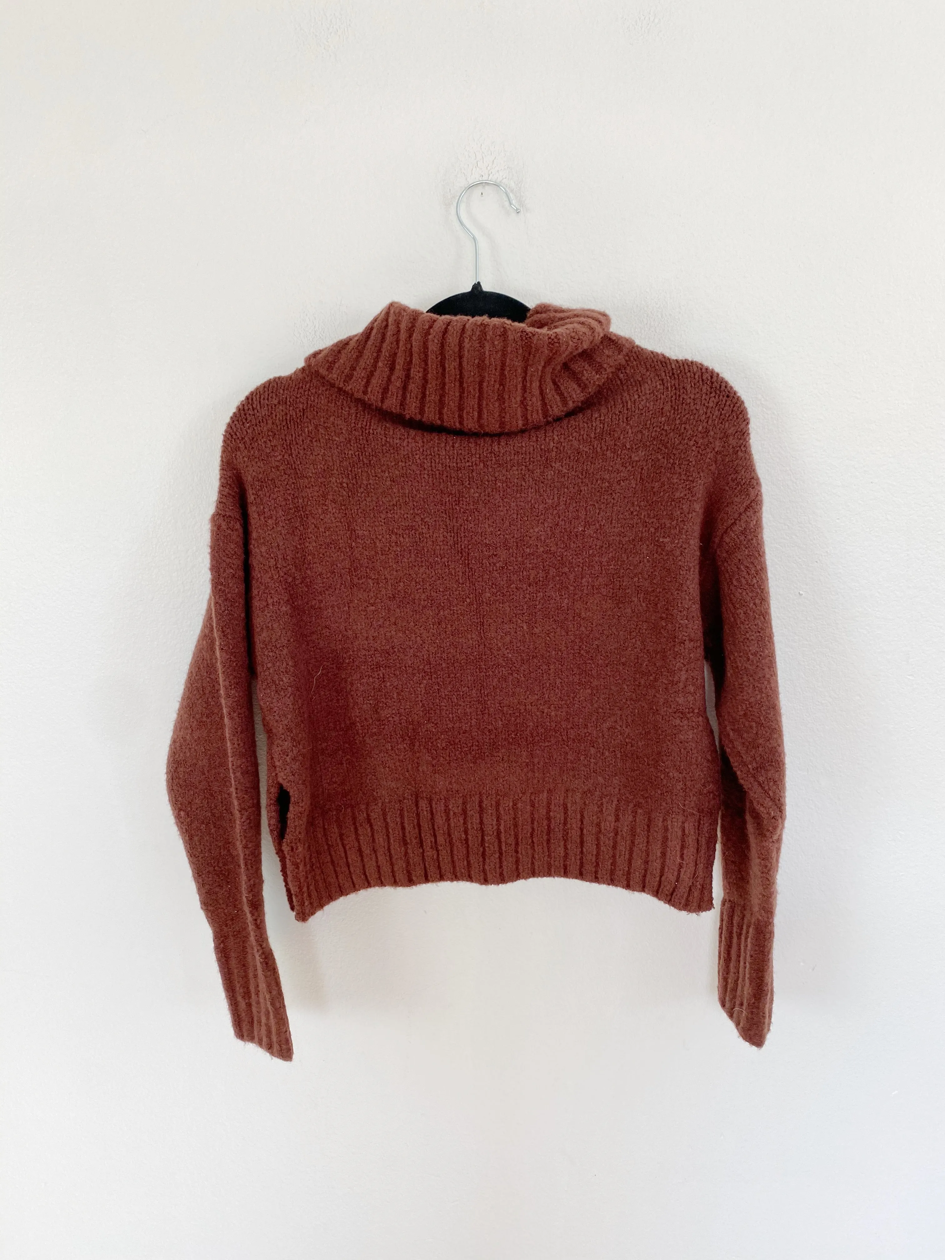 SHEIN cabernet Knit heavy crop Sweater Medium