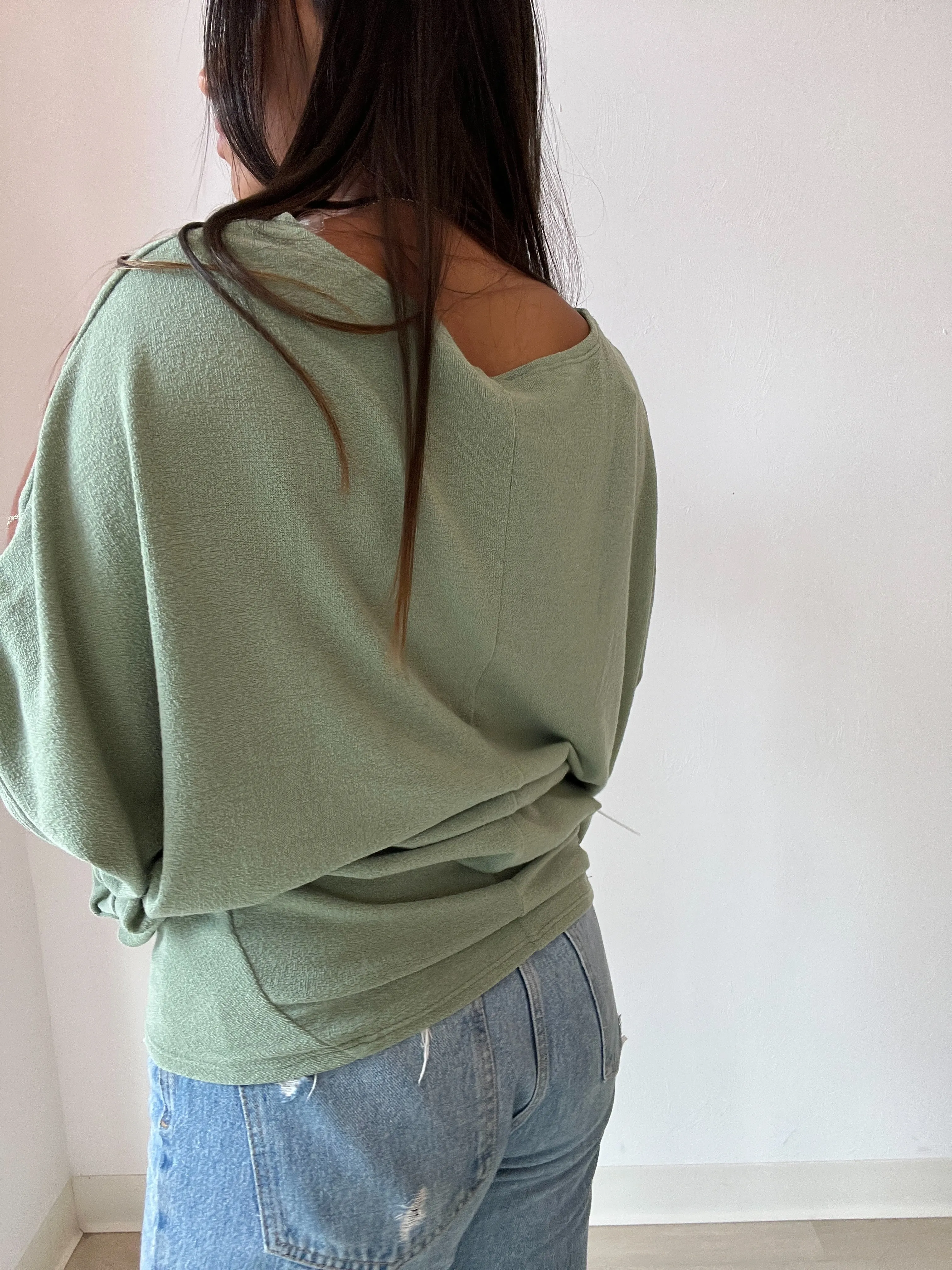 Short Sleeve Crepe Hacci
