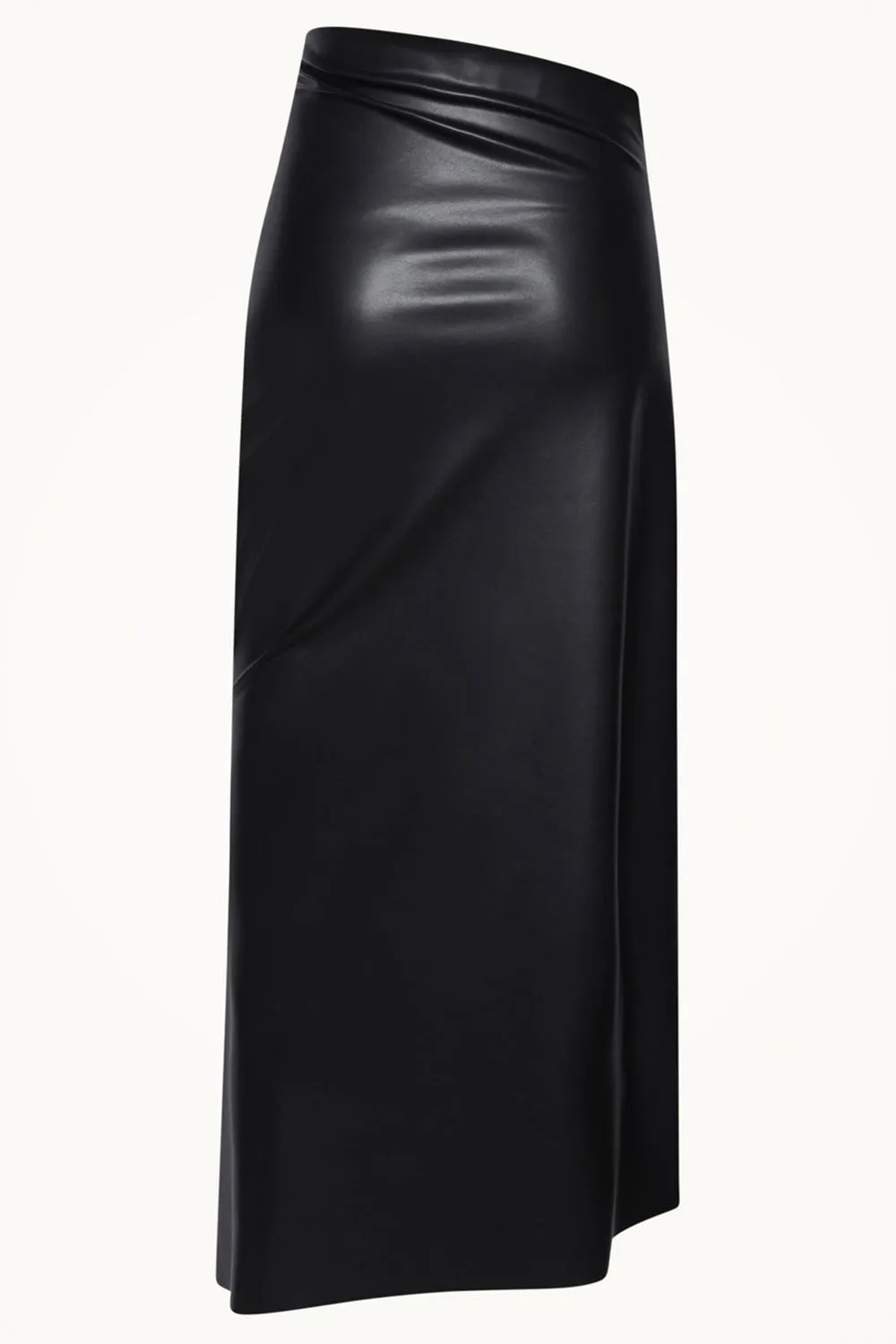 Side Ruched Midi Skirt