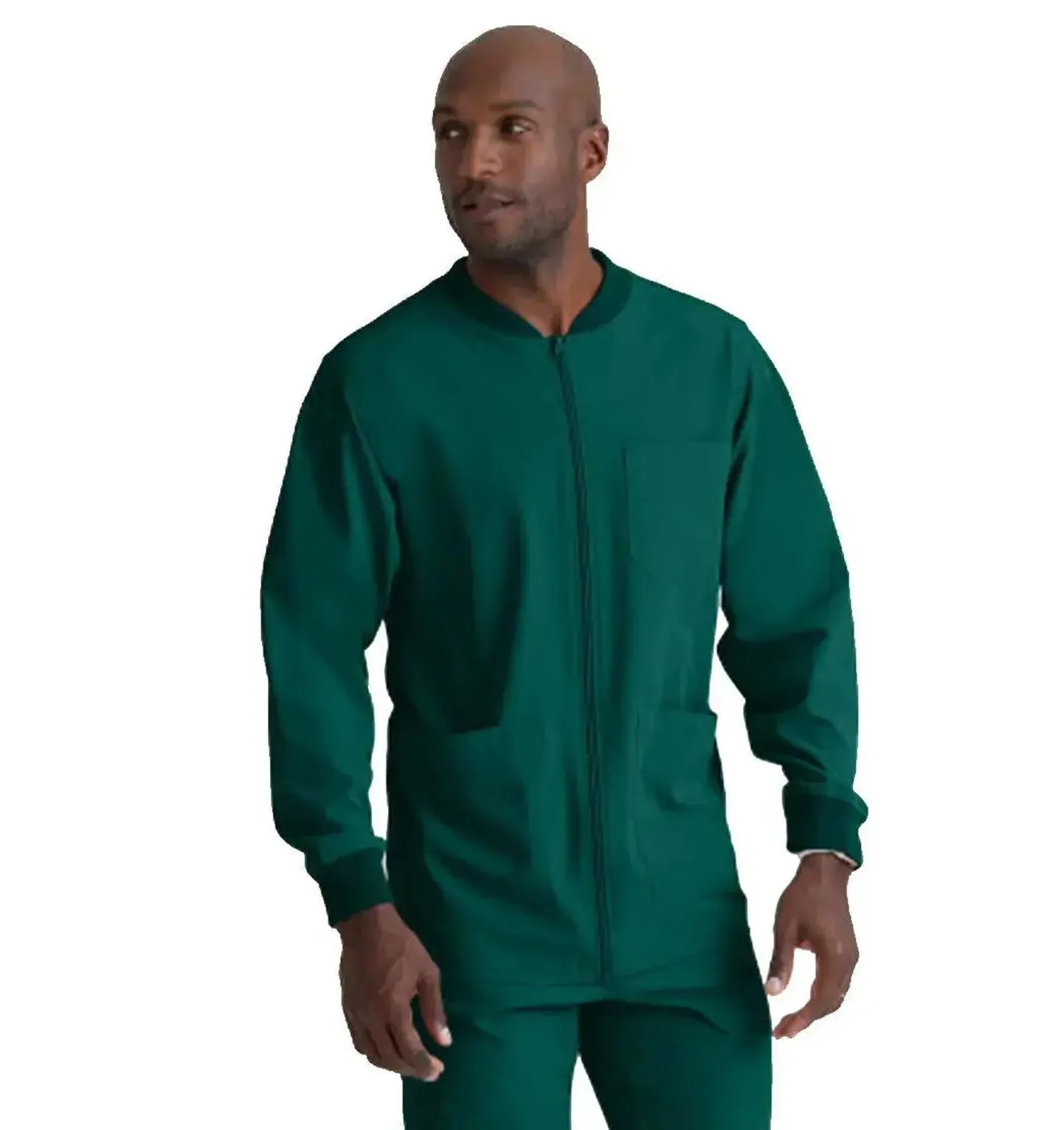 SKECHERS™ by Barco Structure 3-Pocket Crewneck Warmup Scrub Jacket-XL