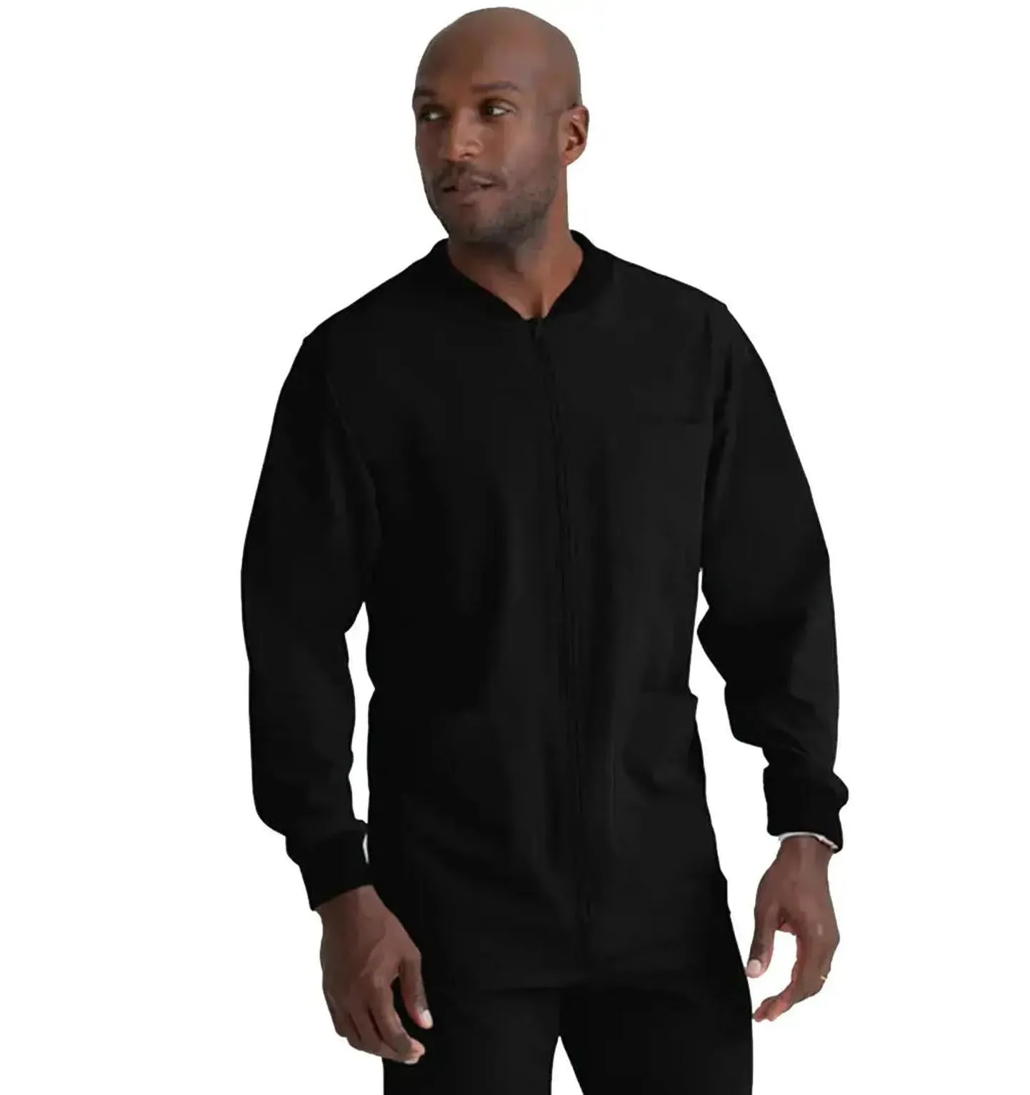 SKECHERS™ by Barco Structure 3-Pocket Crewneck Warmup Scrub Jacket-XL