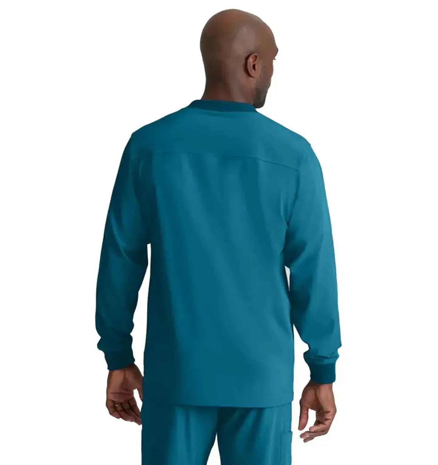SKECHERS™ by Barco Structure 3-Pocket Crewneck Warmup Scrub Jacket-XL
