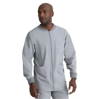 SKECHERS™ by Barco Structure 3-Pocket Crewneck Warmup Scrub Jacket-XL