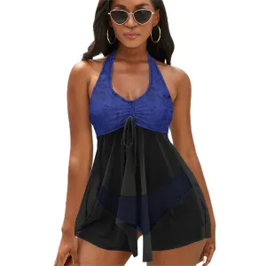 Sketches Women's Split Skirt Swimsuit