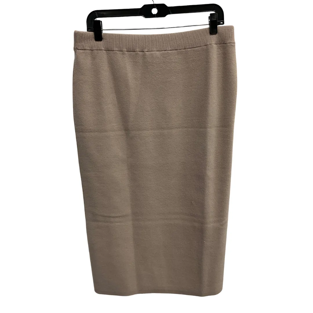 Skirt Midi By Ann Taylor In Beige, Size: L