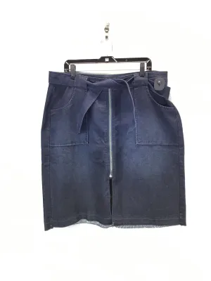 Skirt Midi By Ashley Stewart In Blue Denim, Size: 18