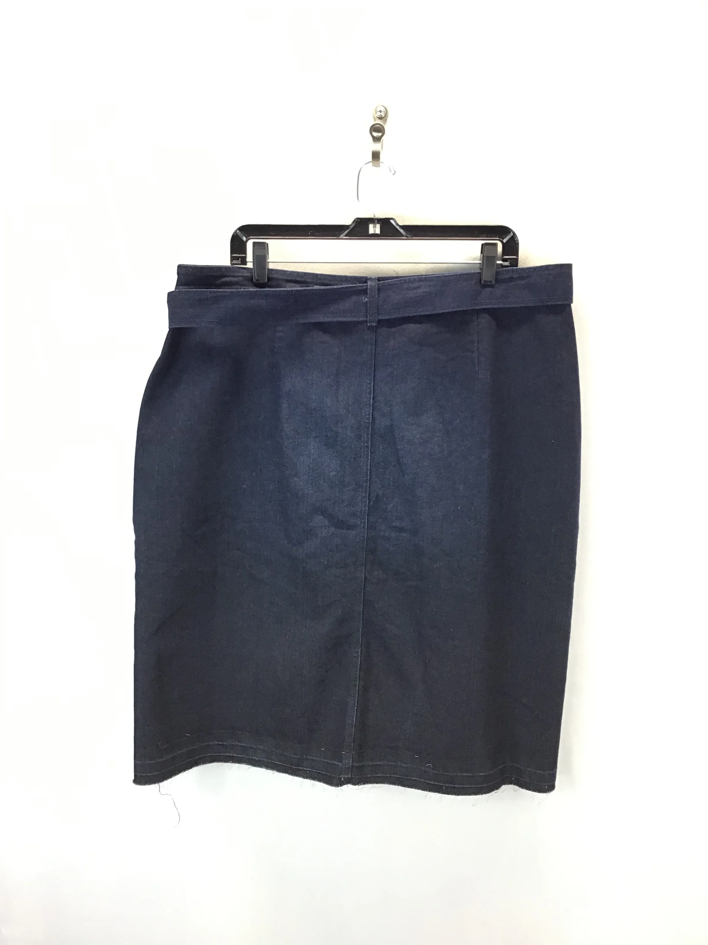 Skirt Midi By Ashley Stewart In Blue Denim, Size: 18