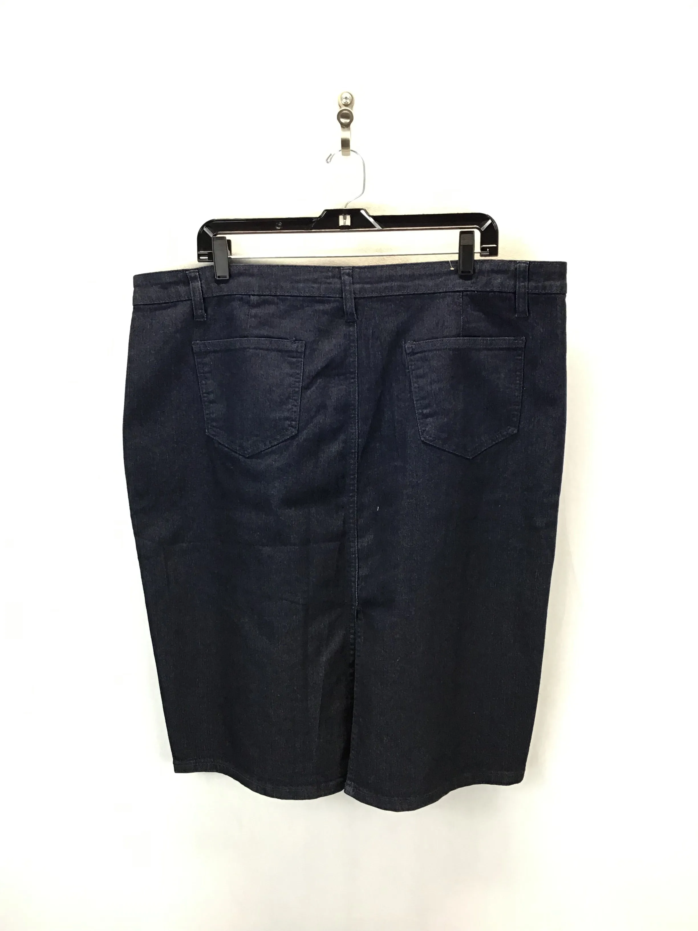 Skirt Midi By Clothes Mentor In Blue Denim, Size: 20