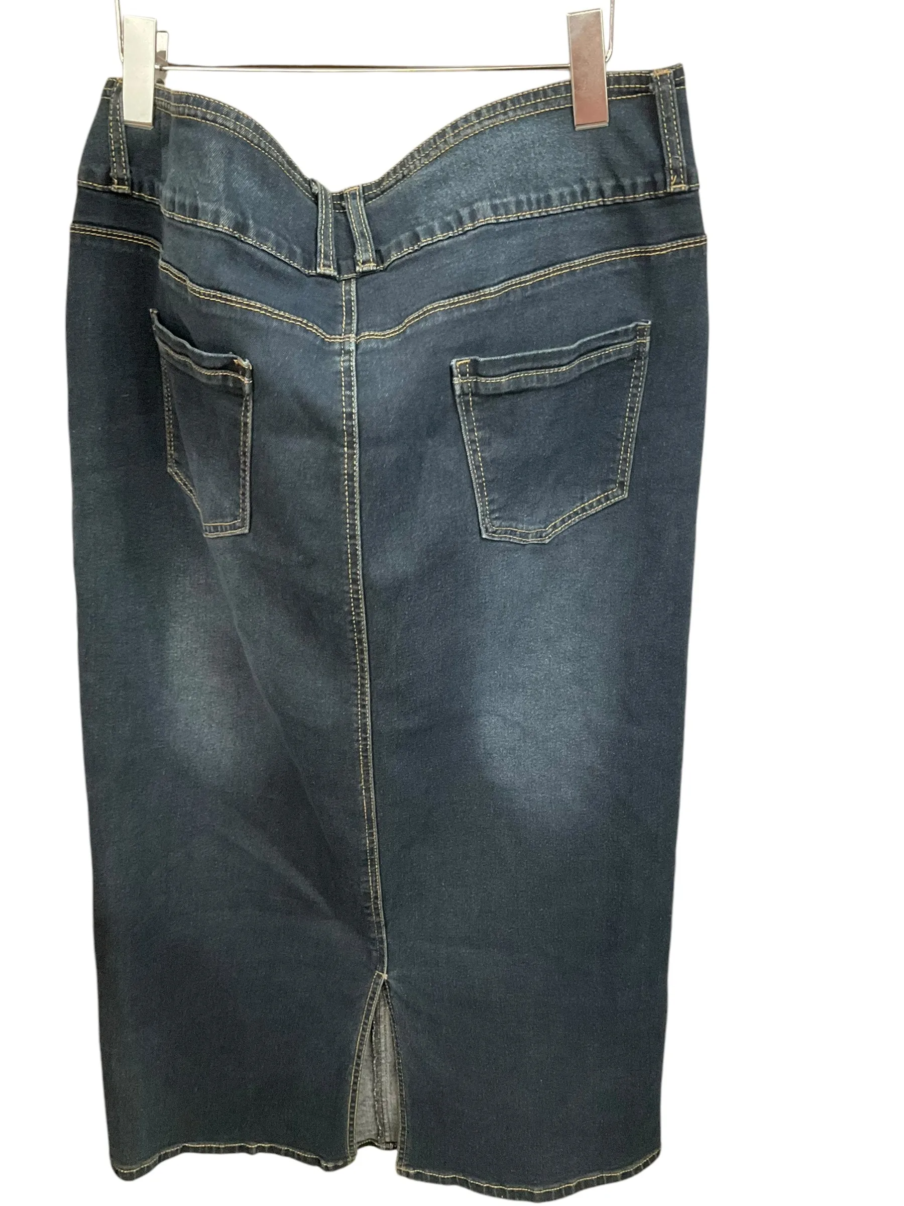 Skirt Midi By Clothes Mentor In Blue, Size: 1x