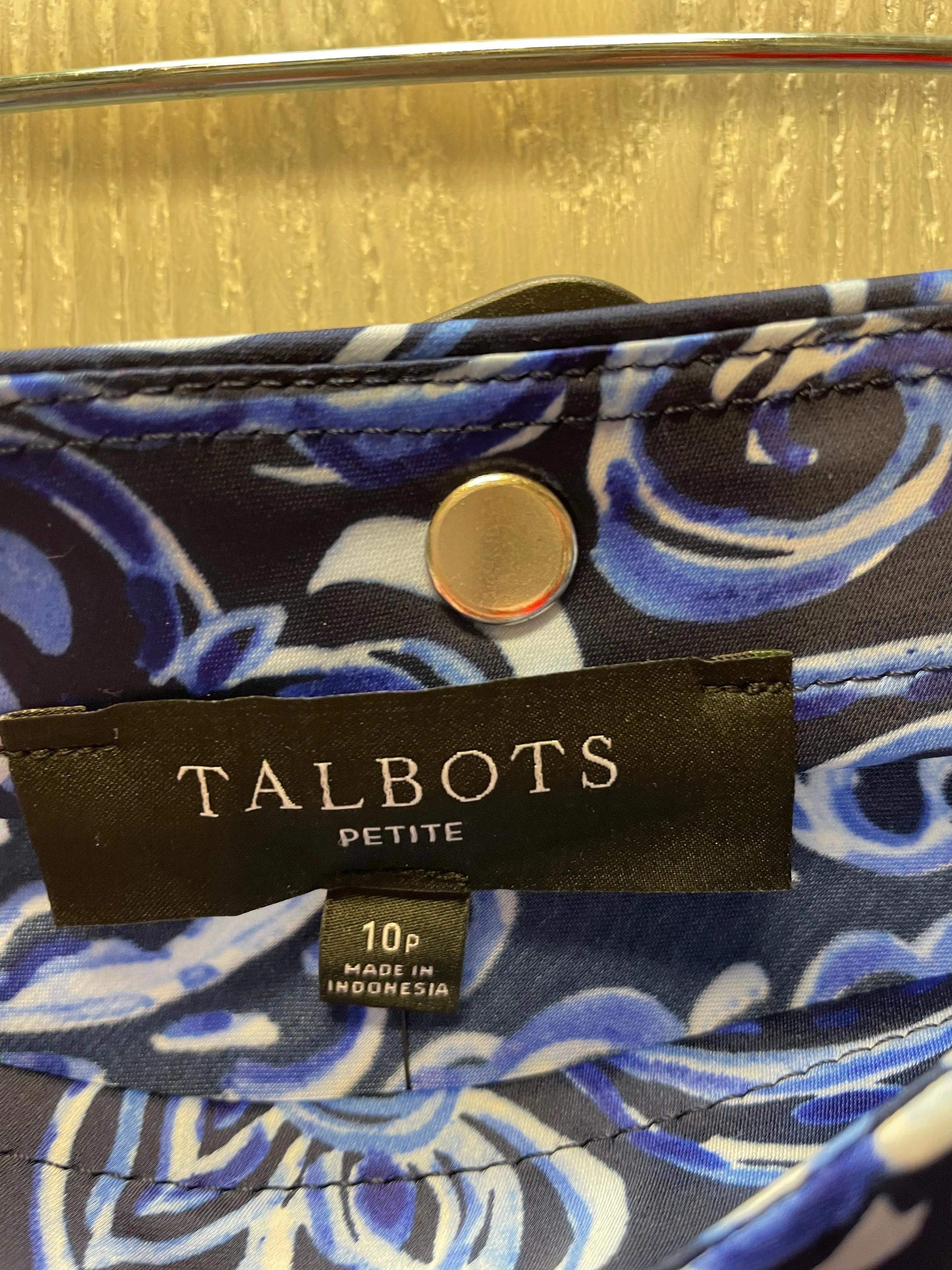 Skirt Midi By Talbots In Black & Blue, Size: 10