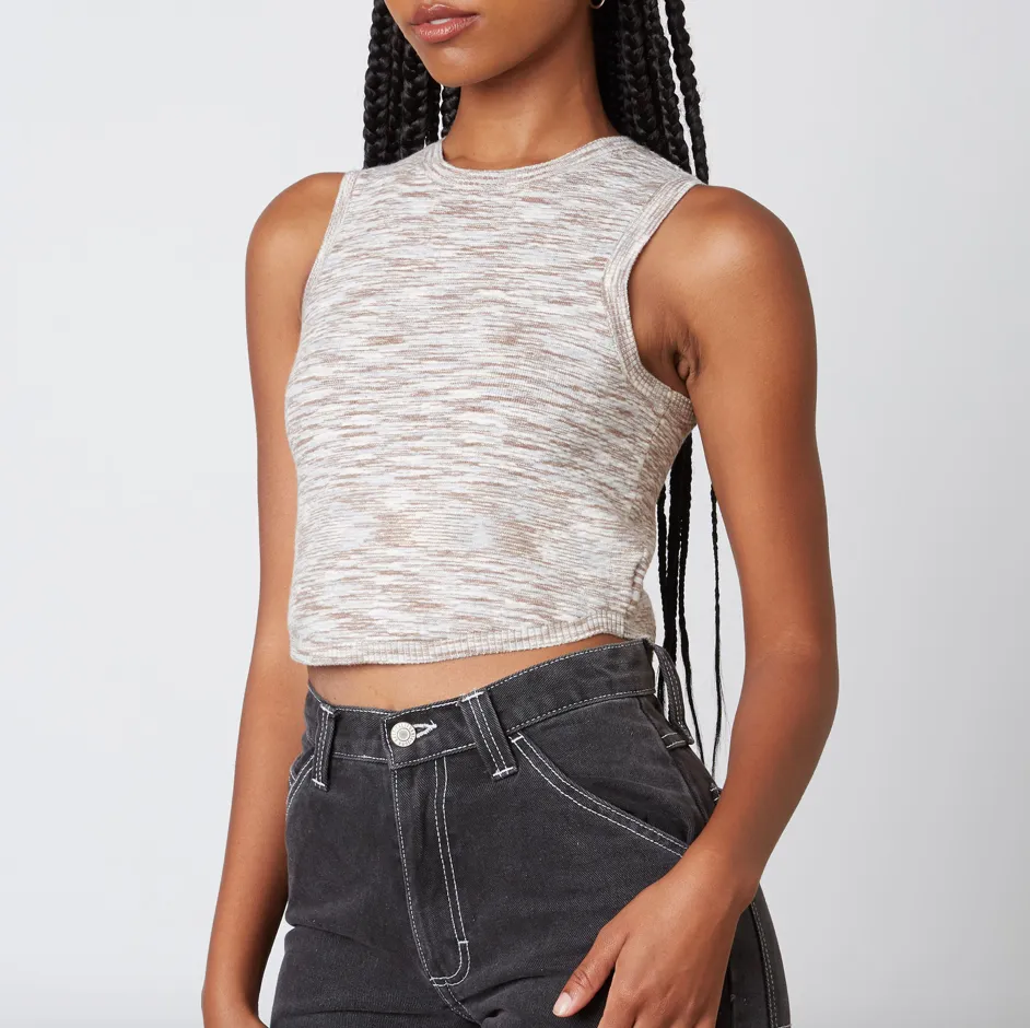 Sleeveless Crop Sweater