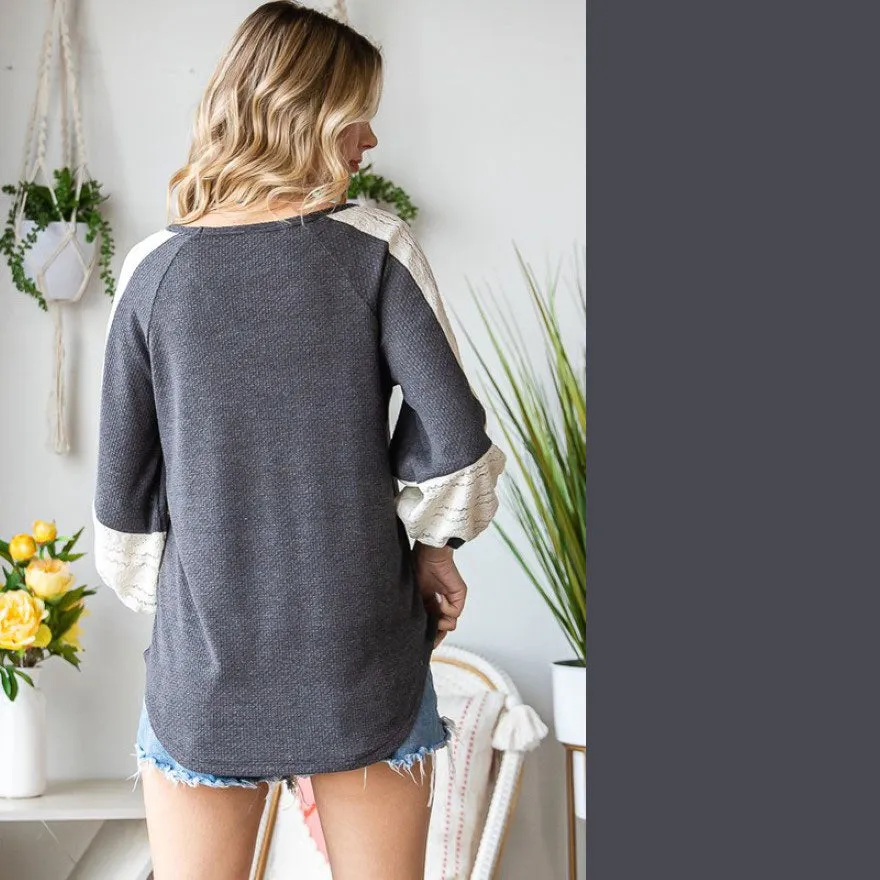 Sleeves in Lace Top