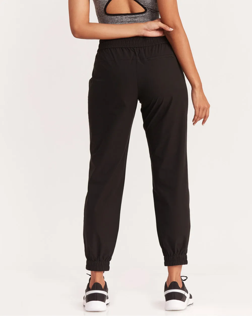 Slim Fit Tech Joggers - Jet Black