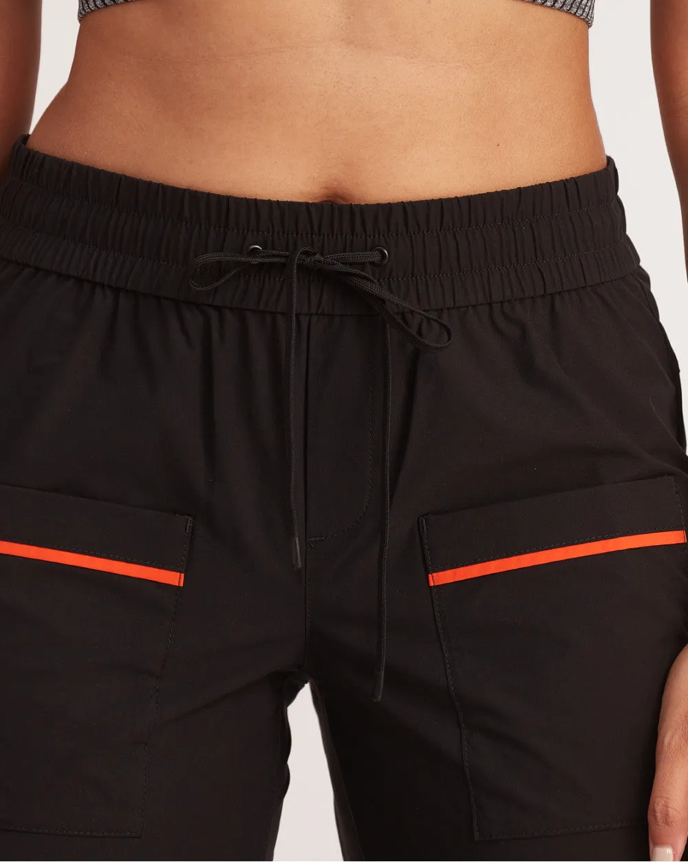 Slim Fit Tech Joggers - Jet Black