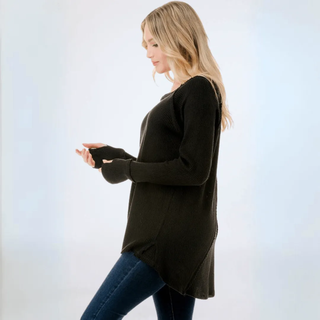 Soft & Cozy Thumbhole Sweater Made in USA