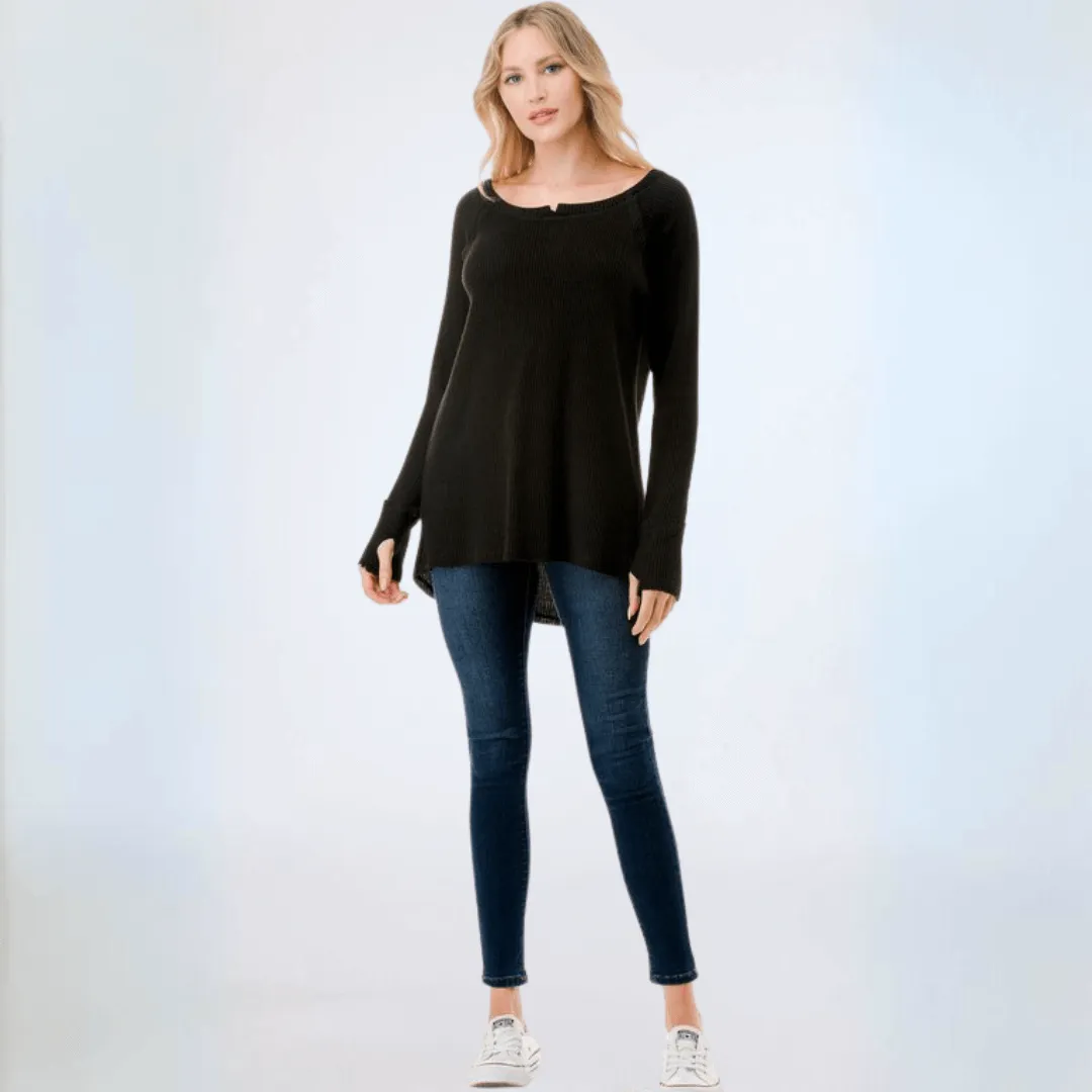 Soft & Cozy Thumbhole Sweater Made in USA