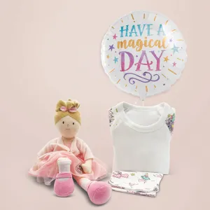 Sophie Rag Doll with Ballerina Pyjamas and Balloon