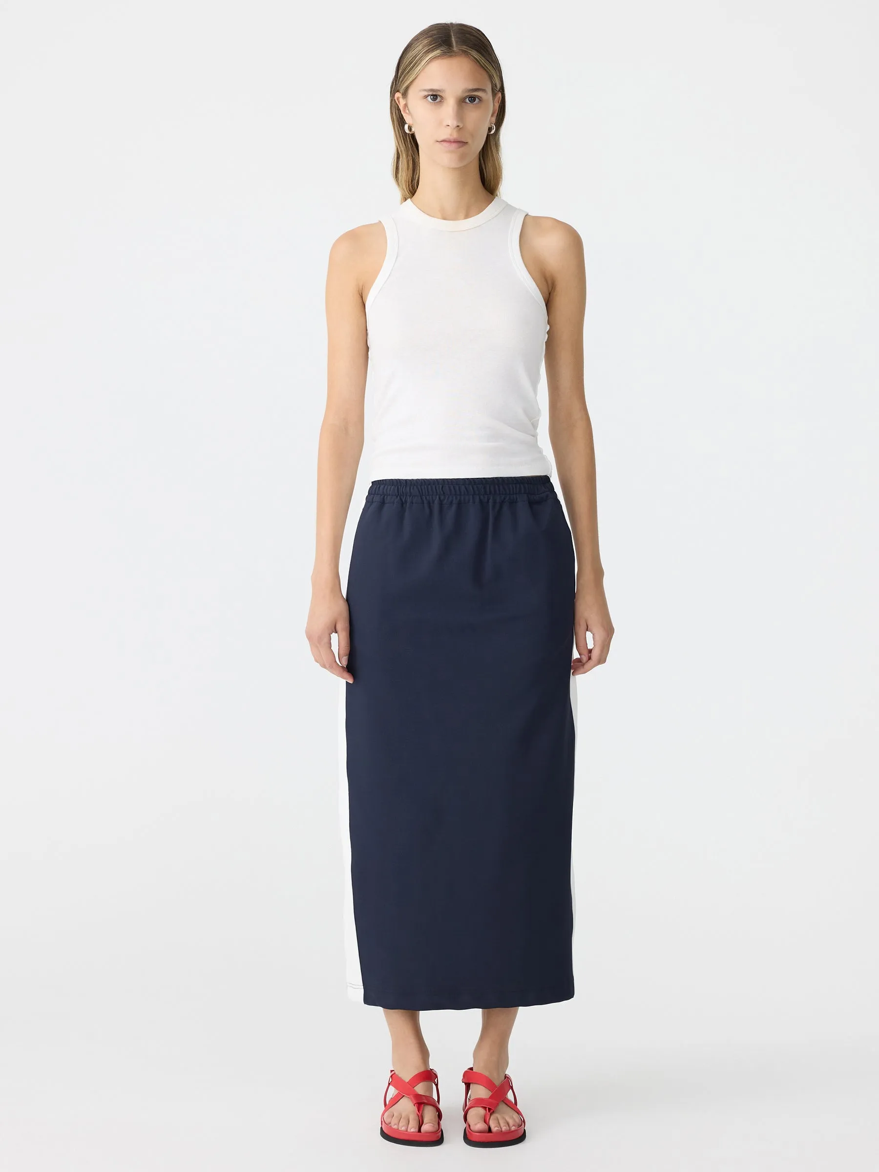 Stretch Twill Pull On Skirt