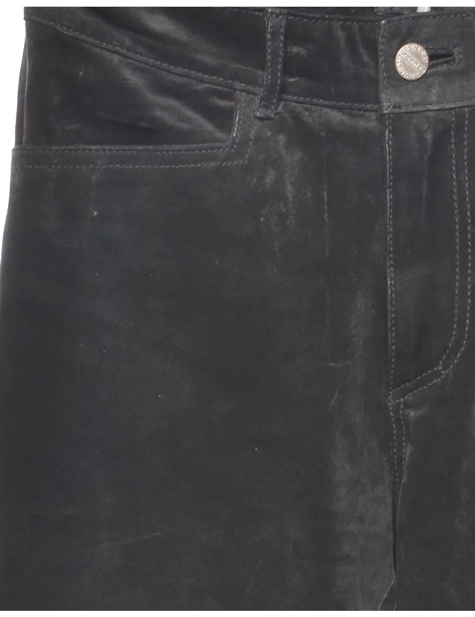 Suede Black Trousers - W28 L28