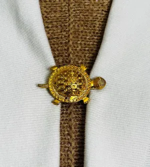Sweater Clips Yellow Gold Turtle Cardigan Clasp for Sweater Clip Tropical Kiminos Cinch Clip Fastener Jewelry Gift for Her by Fabulici