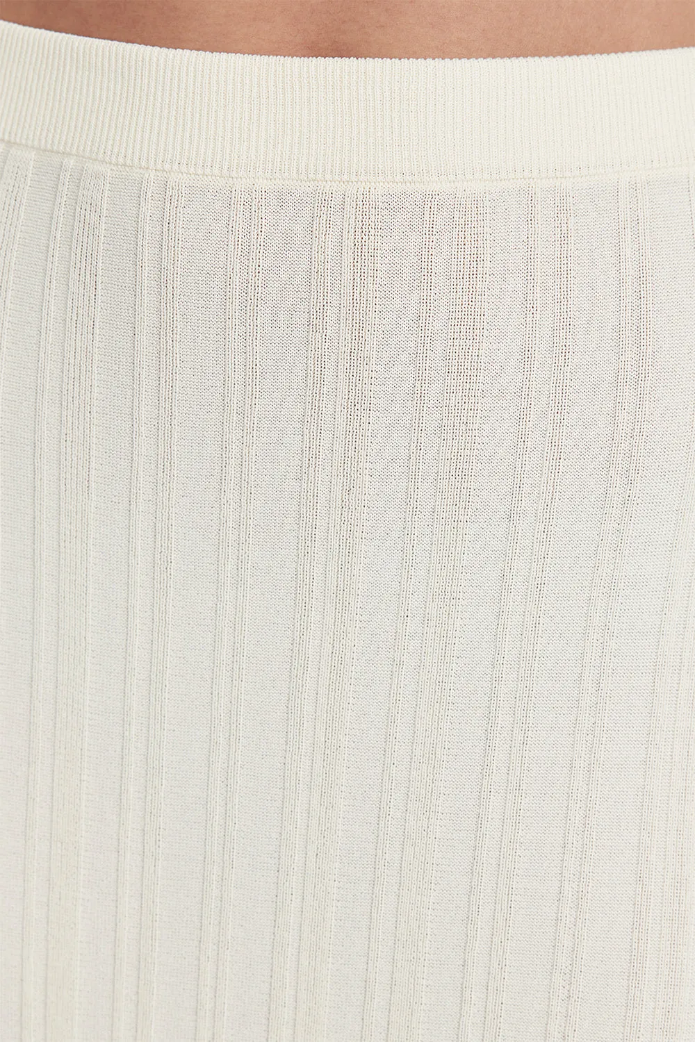 SYLVIA CREAM KNIT MIDI SKIRT