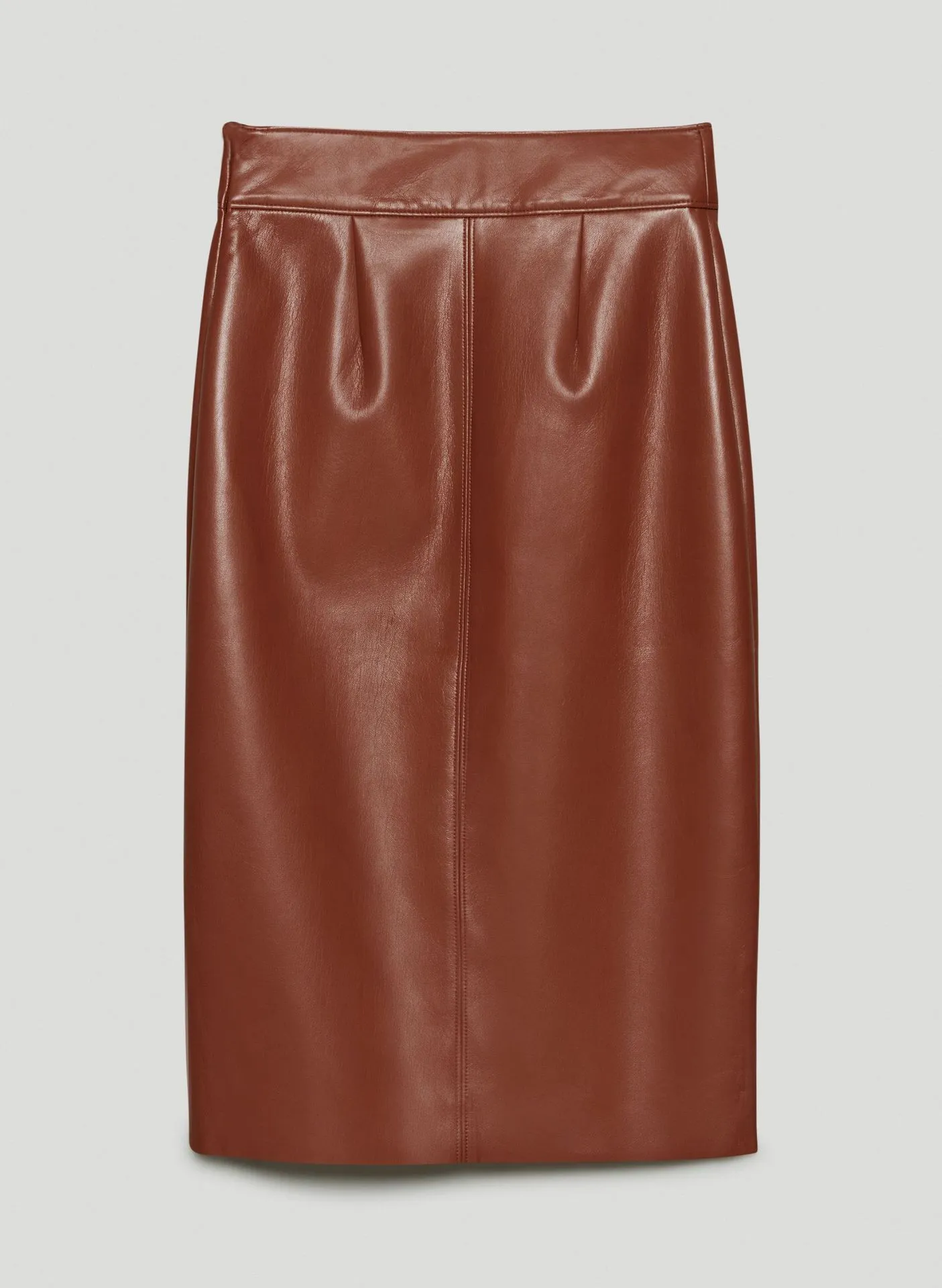 Temperament All Match Leather Skirt