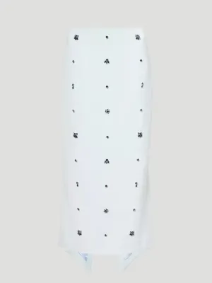 Thalia Gem-Embellished Midi Skirt