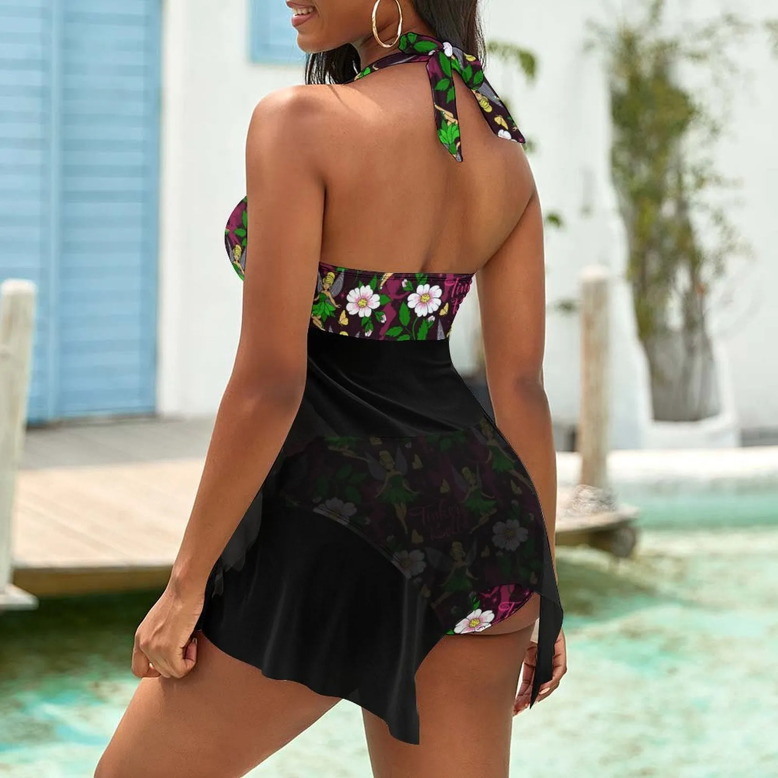 Tinker Bell Women's Split Skirt Swimsuit
