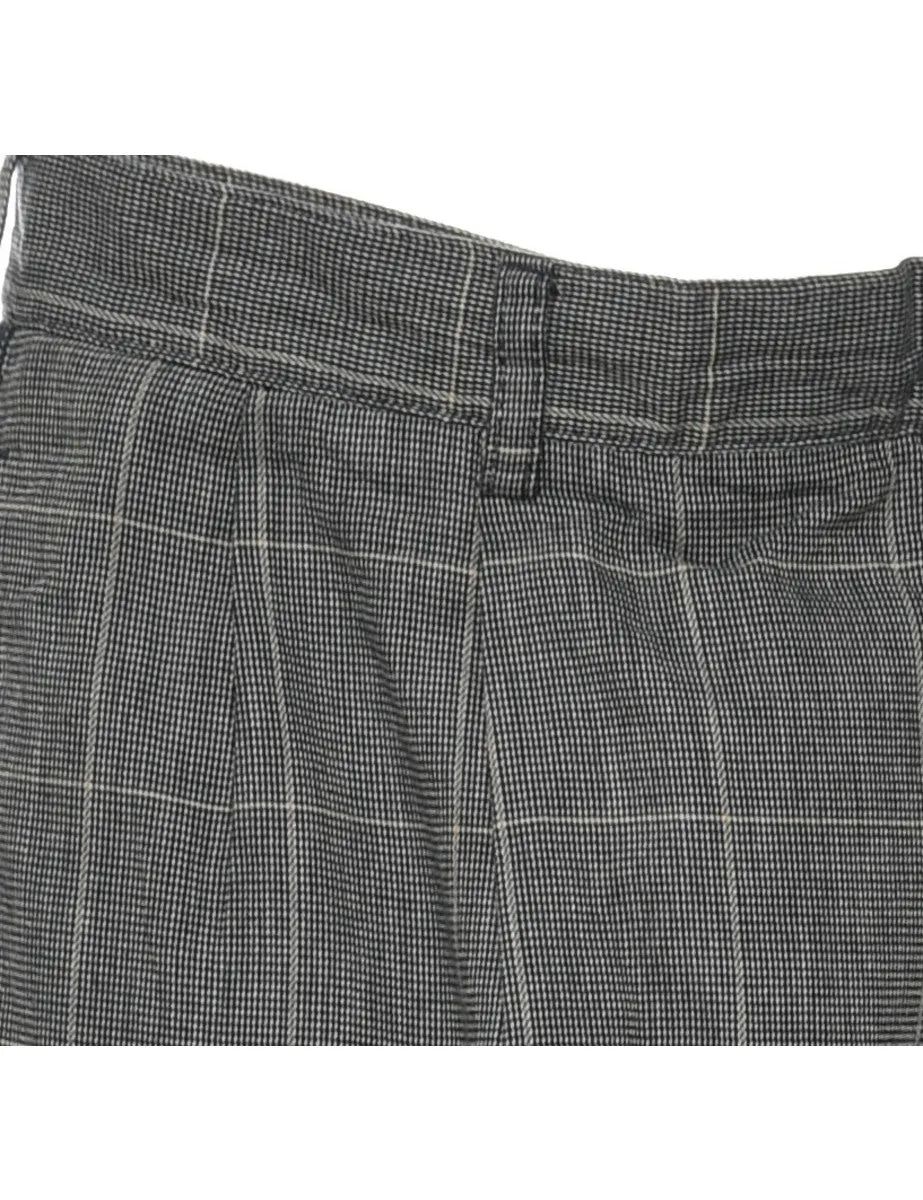 Tommy Hilfiger Dark Grey Checked Trousers - W36 L32
