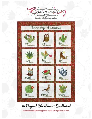 Twelve Days of Christmas - Southwest Machine Embroidery Downloadable Pattern