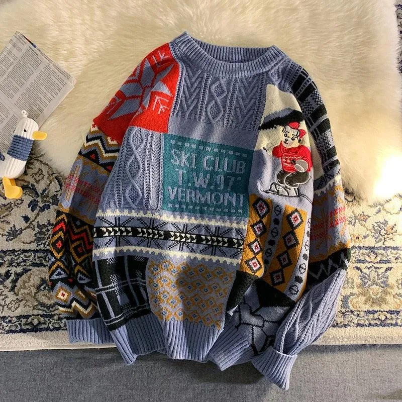 Ugly Christmas Sweater Y2K Oversize Knitted