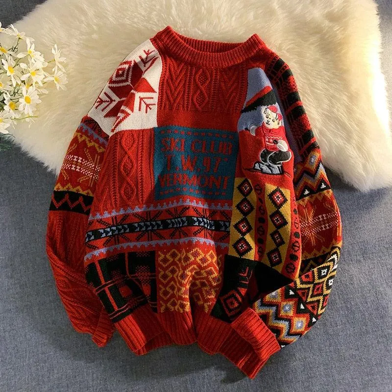 Ugly Christmas Sweater Y2K Oversize Knitted