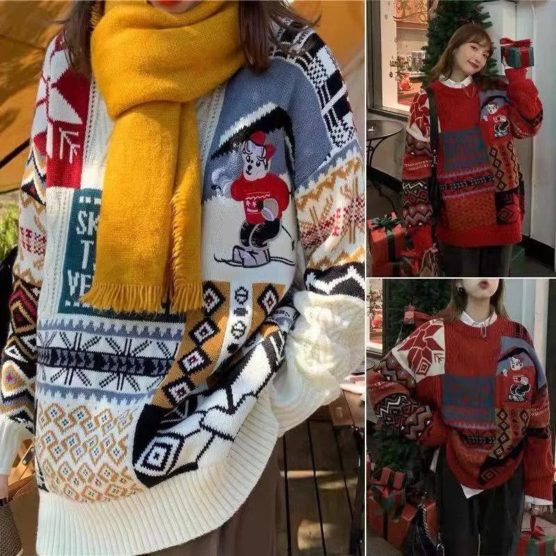 Ugly Christmas Sweater Y2K Oversize Knitted