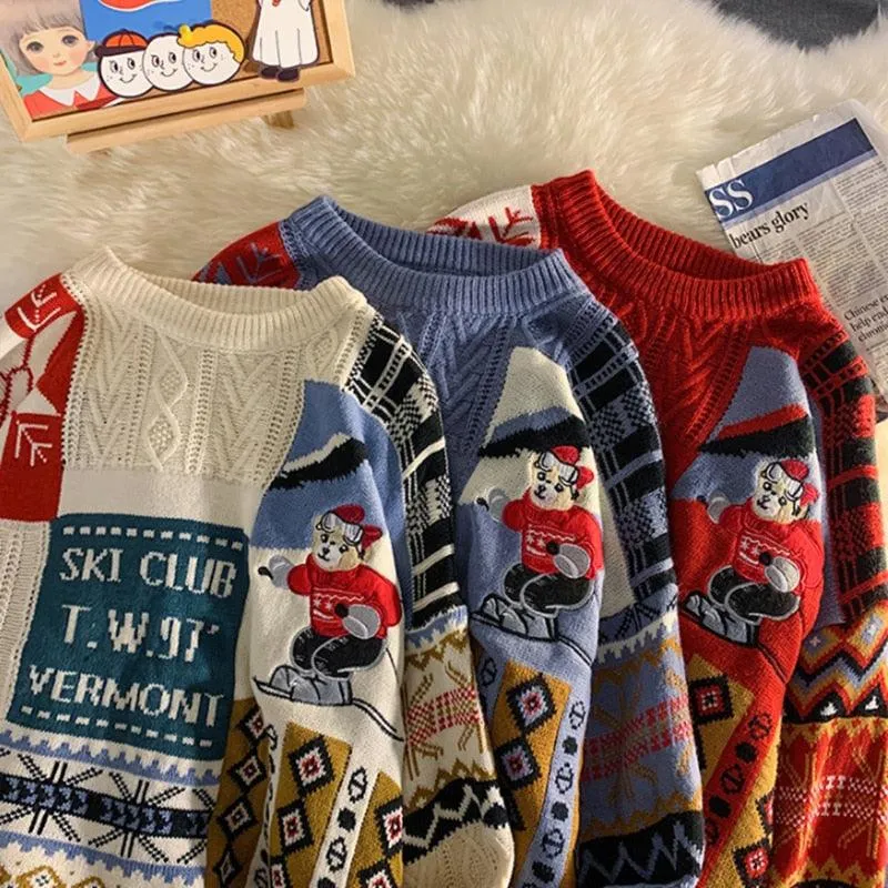 Ugly Christmas Sweater Y2K Oversize Knitted