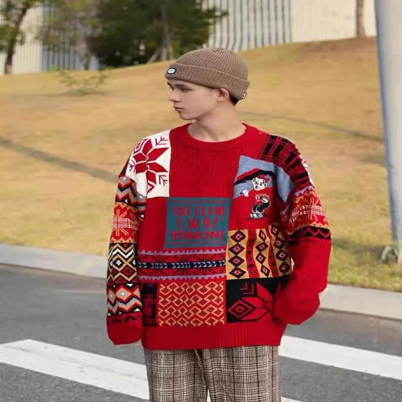 Ugly Christmas Sweater Y2K Oversize Knitted