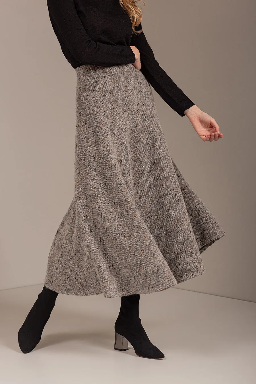 Uliana Skirt Baby Alpaca Color Grey