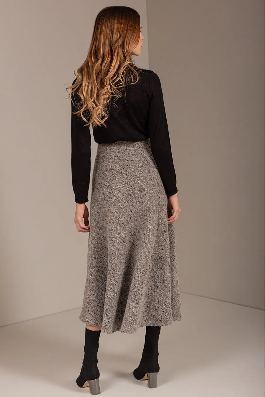 Uliana Skirt Baby Alpaca Color Grey