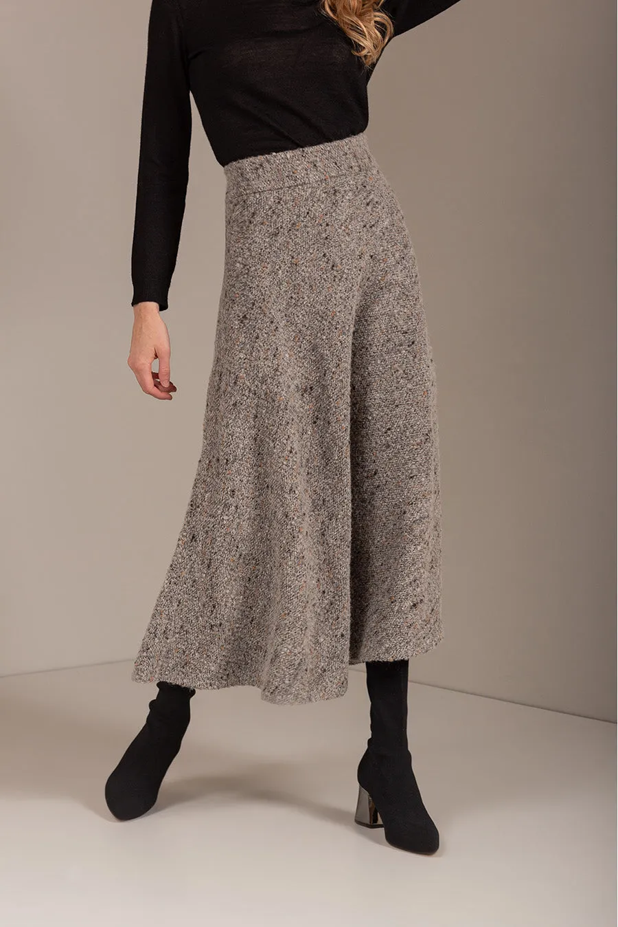 Uliana Skirt Baby Alpaca Color Grey
