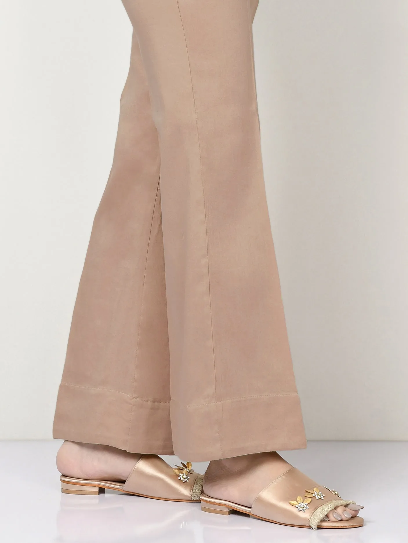Unstitched Cambric Trouser -Peach