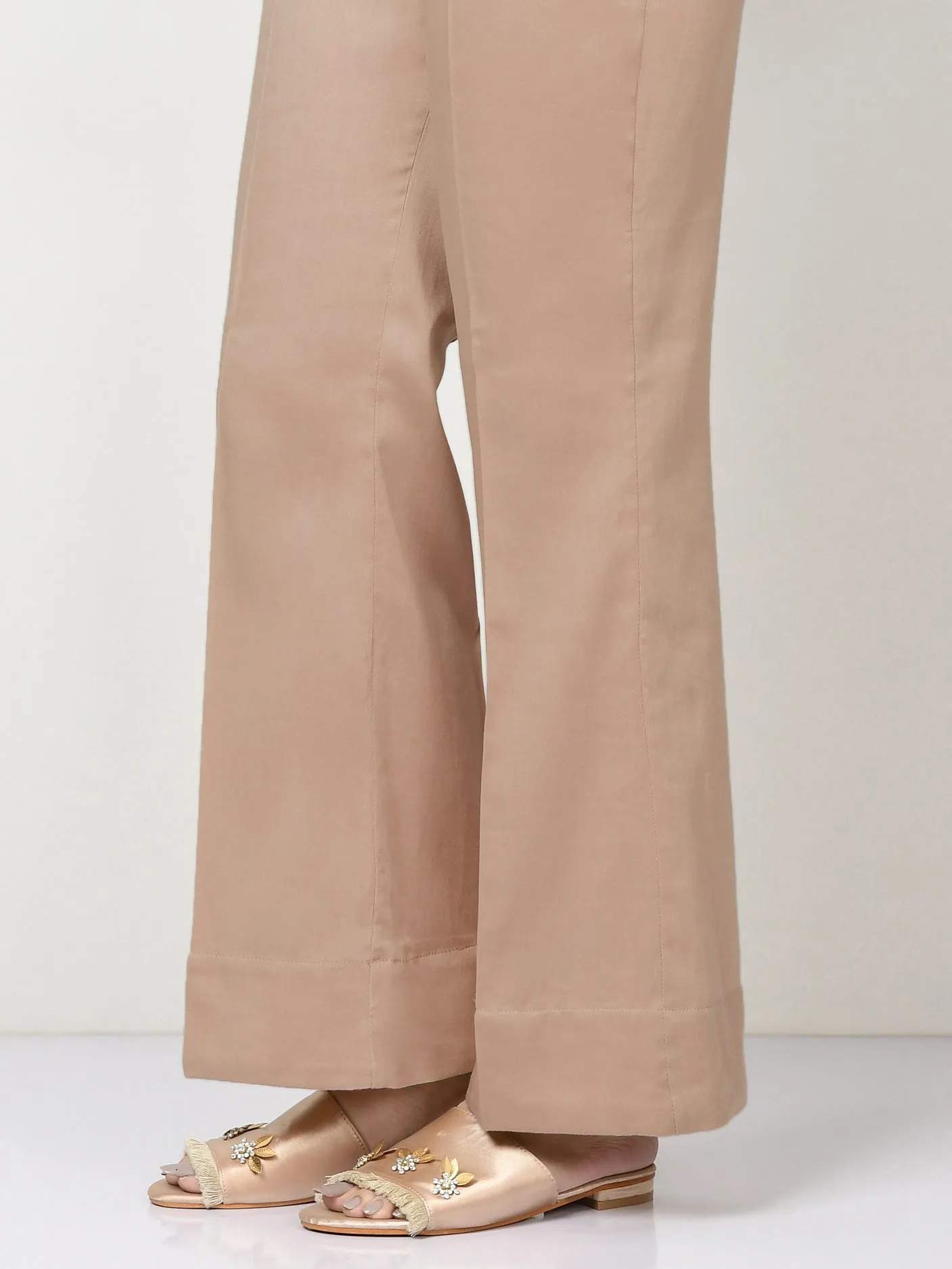 Unstitched Cambric Trouser -Peach