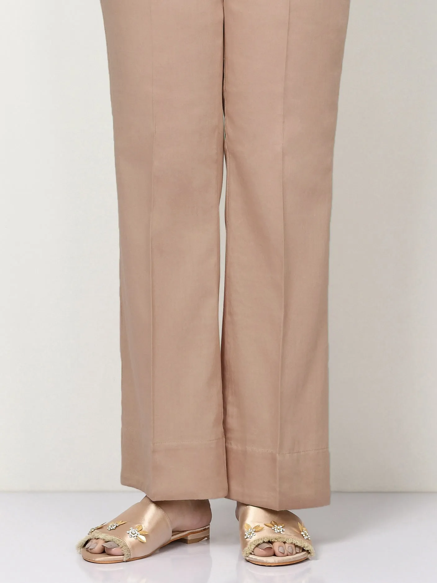 Unstitched Cambric Trouser -Peach