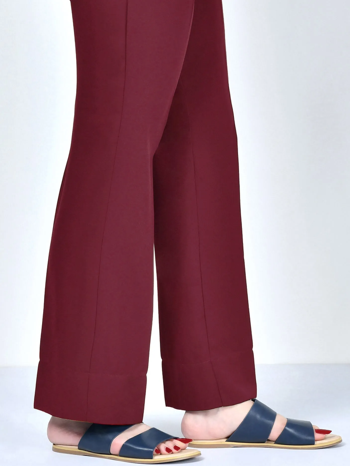 Unstitched Cambric Trouser - Red